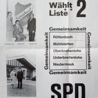 Ausschnitt des Wahlplakats der SPD Röttenbach-Mühlstetten 1978
