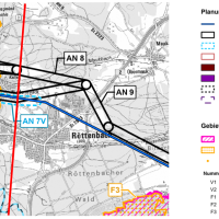 Raumverträglichkeitsprüfung, Regierung von Mittelfranken Rote Linie: 110 kV Leitung (Richard Fleischer)